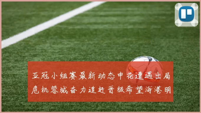 亚冠小组赛最新动态申花遭遇出局危机蓉城奋力追赶晋级希望海港明日迎战挑战